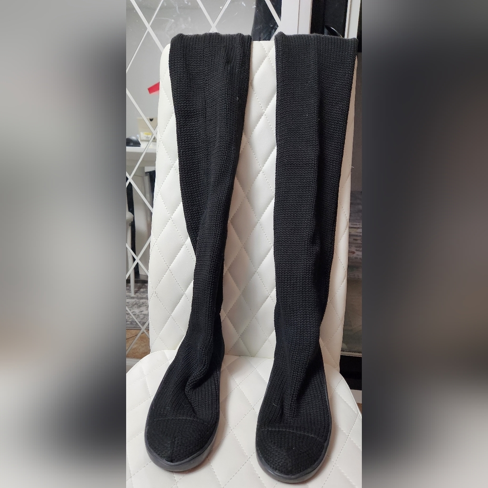 GYPSYZ-Over-the-knee knit sweater boots